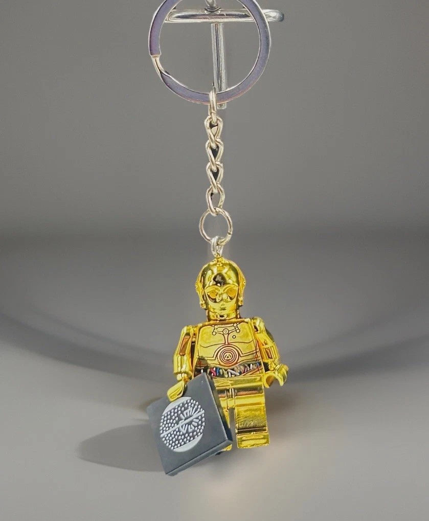 #0257-KC - Chrome Gold C-3PO Keychain